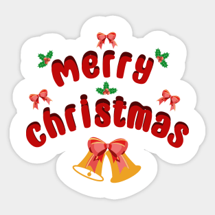 Merry Christmas festive text Sticker